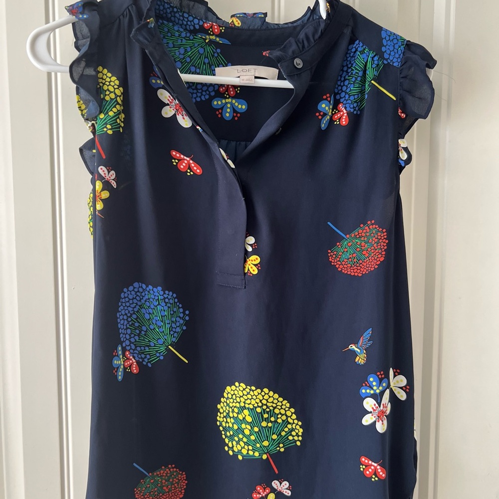 LOFT Multicolor Floral Women's Blouse